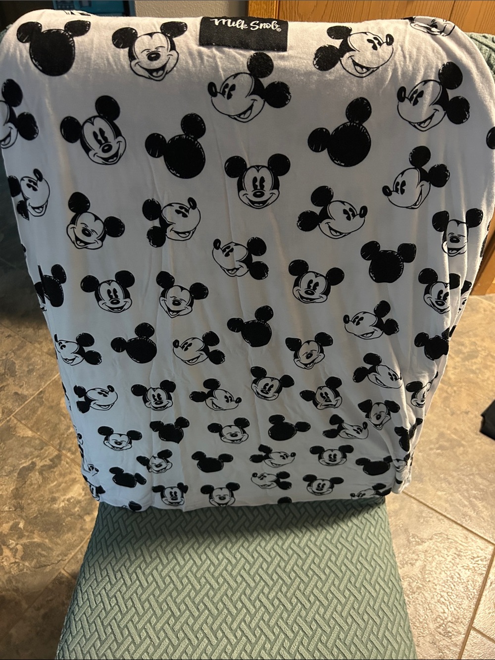 Mickey Mouse Black & White All-Over Print Nursing/Car seat Cover